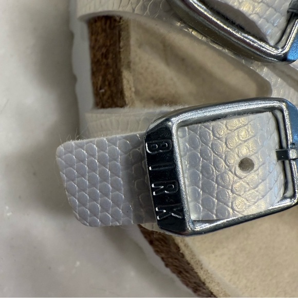 Birkenstock Franca Woman’s Sandals Slides Croc Embossed White US 10-10.5 EU 41 - Picture 7 of 9